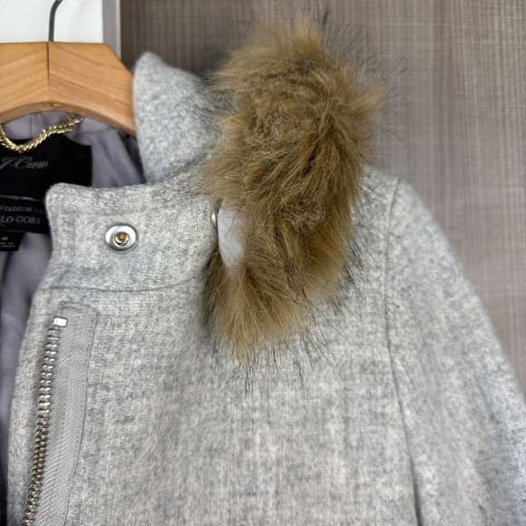 J. Crew Heather Gray Chateau Parka Italian Wool Stadium Cloth Coat Jacket - Picture 7 of 16